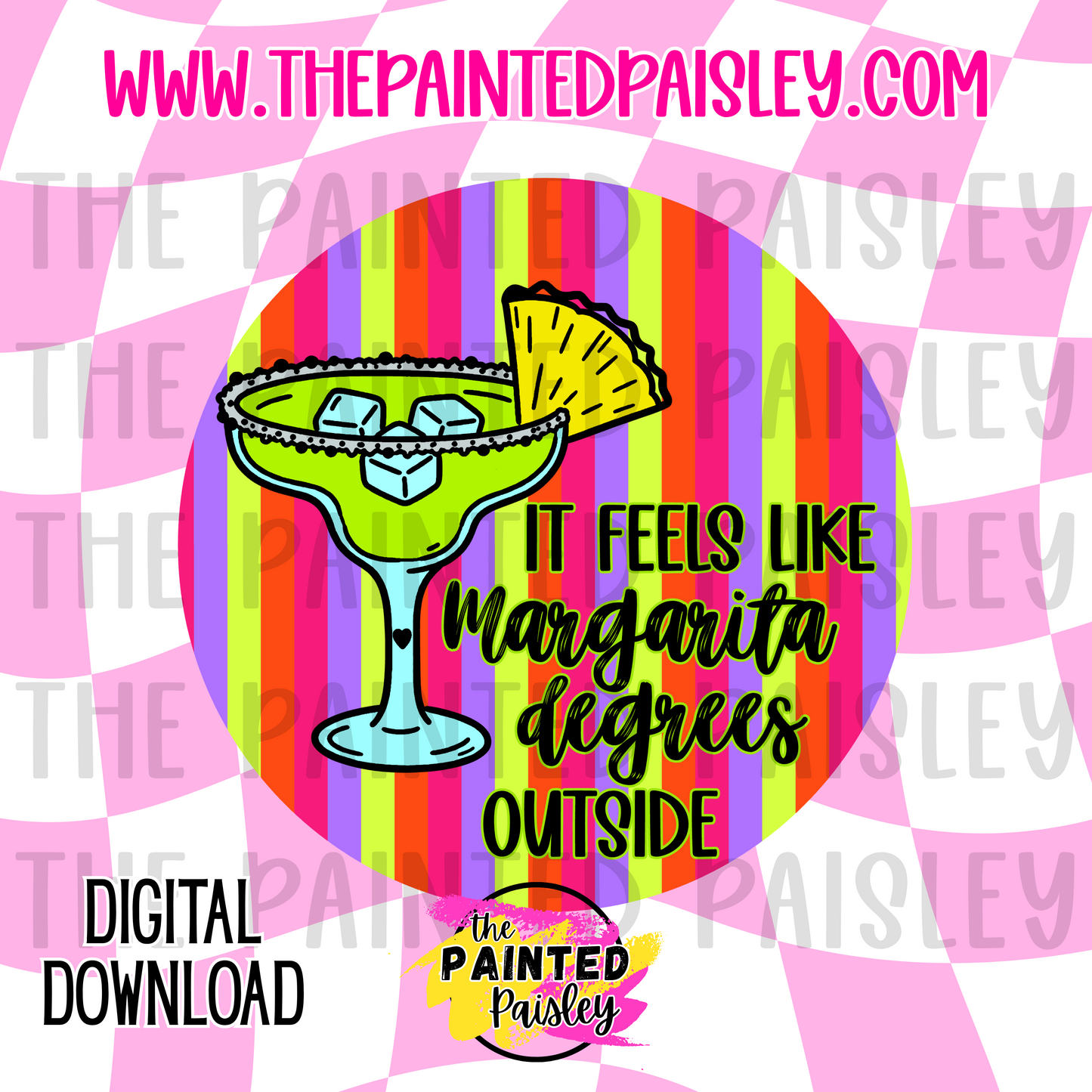 Digital Cardstock - It Feels Like Margarita Degrees Outside