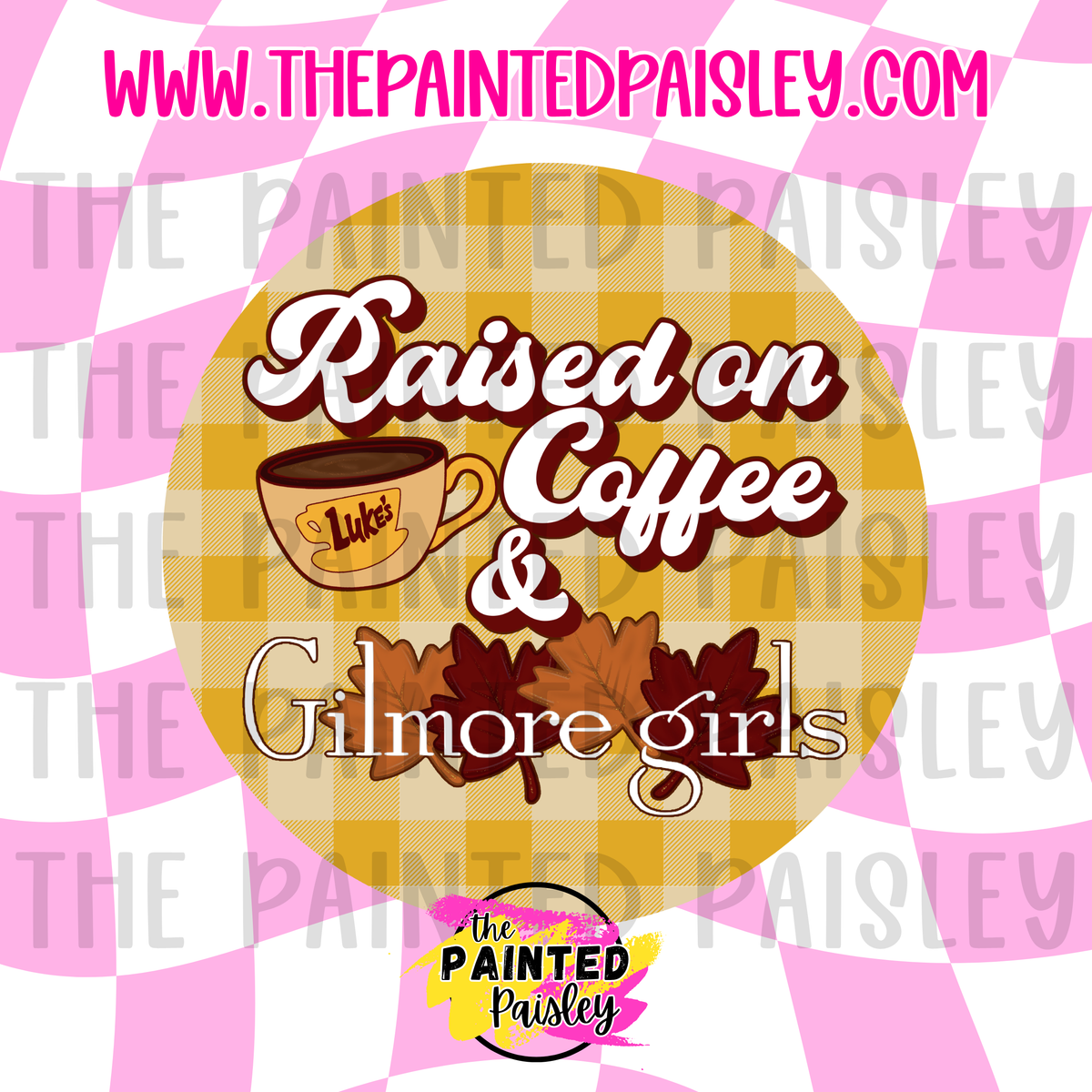 Round Cardstock - Raised On Coffee & GG (Plaid)