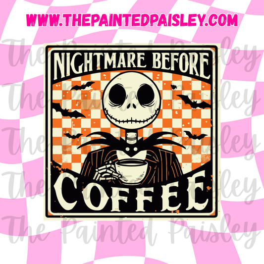 Square Cardstock - Nightmare before coffee