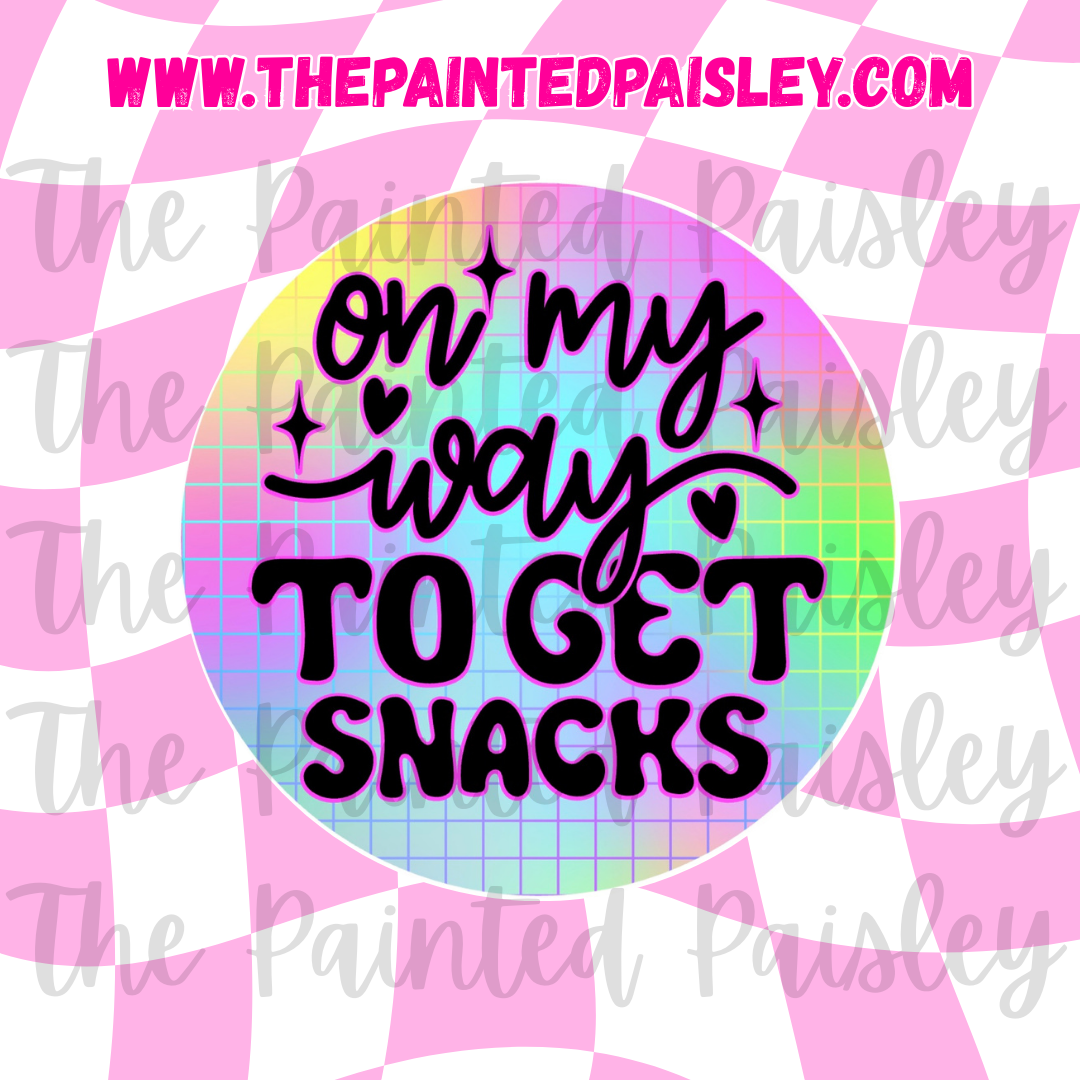 Round Cardstock - On my way to get snacks