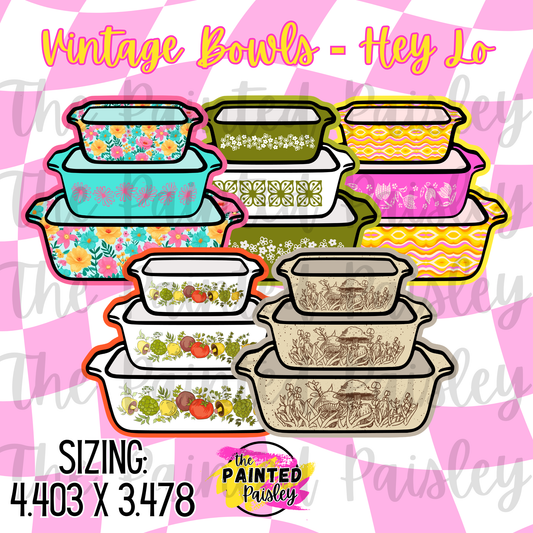 Digital Cardstock Drive - Vintage Bowls / Hey Lo