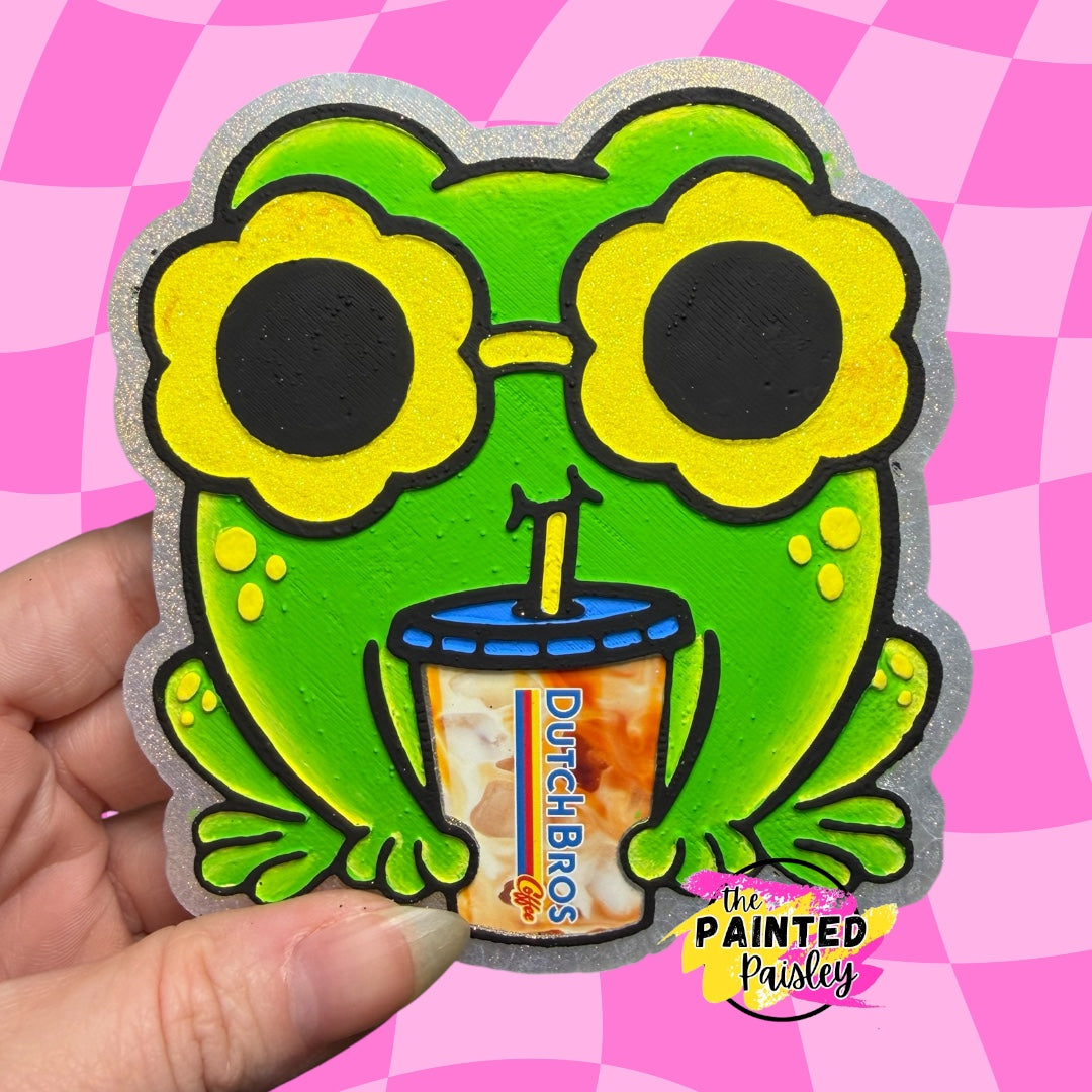 Frog With Coffee Cardstock Grab Bag - Hey Lo Freshie Co