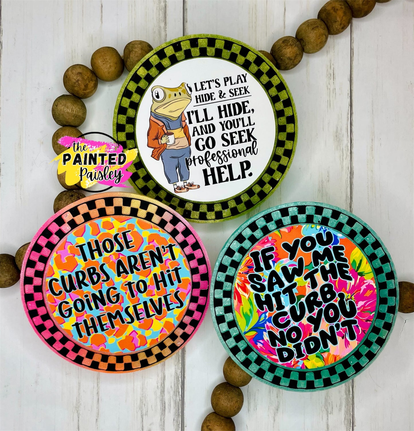 Checkered Round Cardstock Grab Bag - Hey Lo Freshie Co