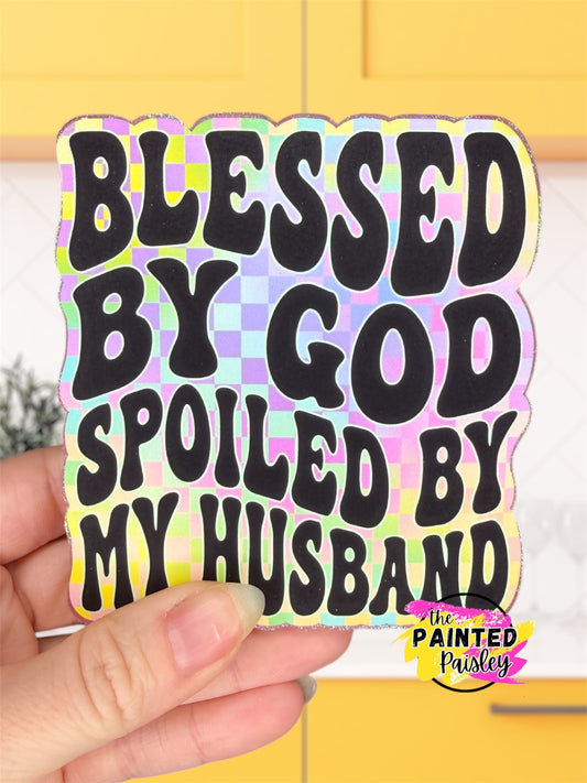 Blessed By God Spoiled By Husband Cardstock Grab Bag - Raising Rimes