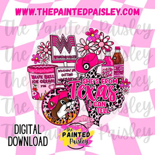 Digital Cardstock - She's From Texas Digital