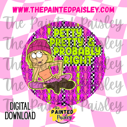 Digital Cardstock - Pretty Petty & Probably Right