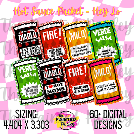 Digital Cardstock Drive - Hot Sauce Packet / Hey Lo